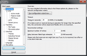 Settings dialog